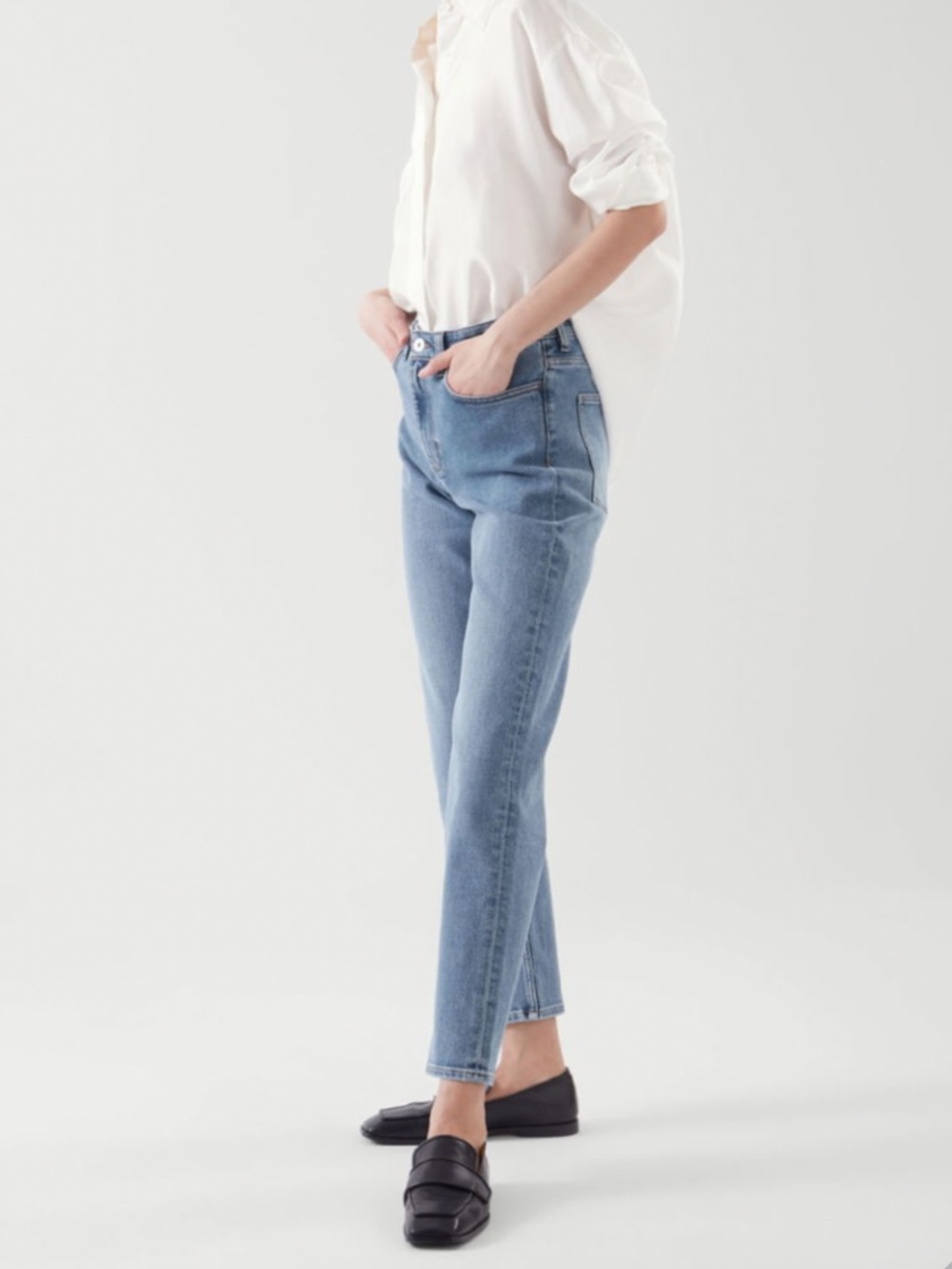 COS slim straight ankle length jeans